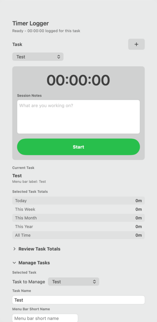 Timer Logger App